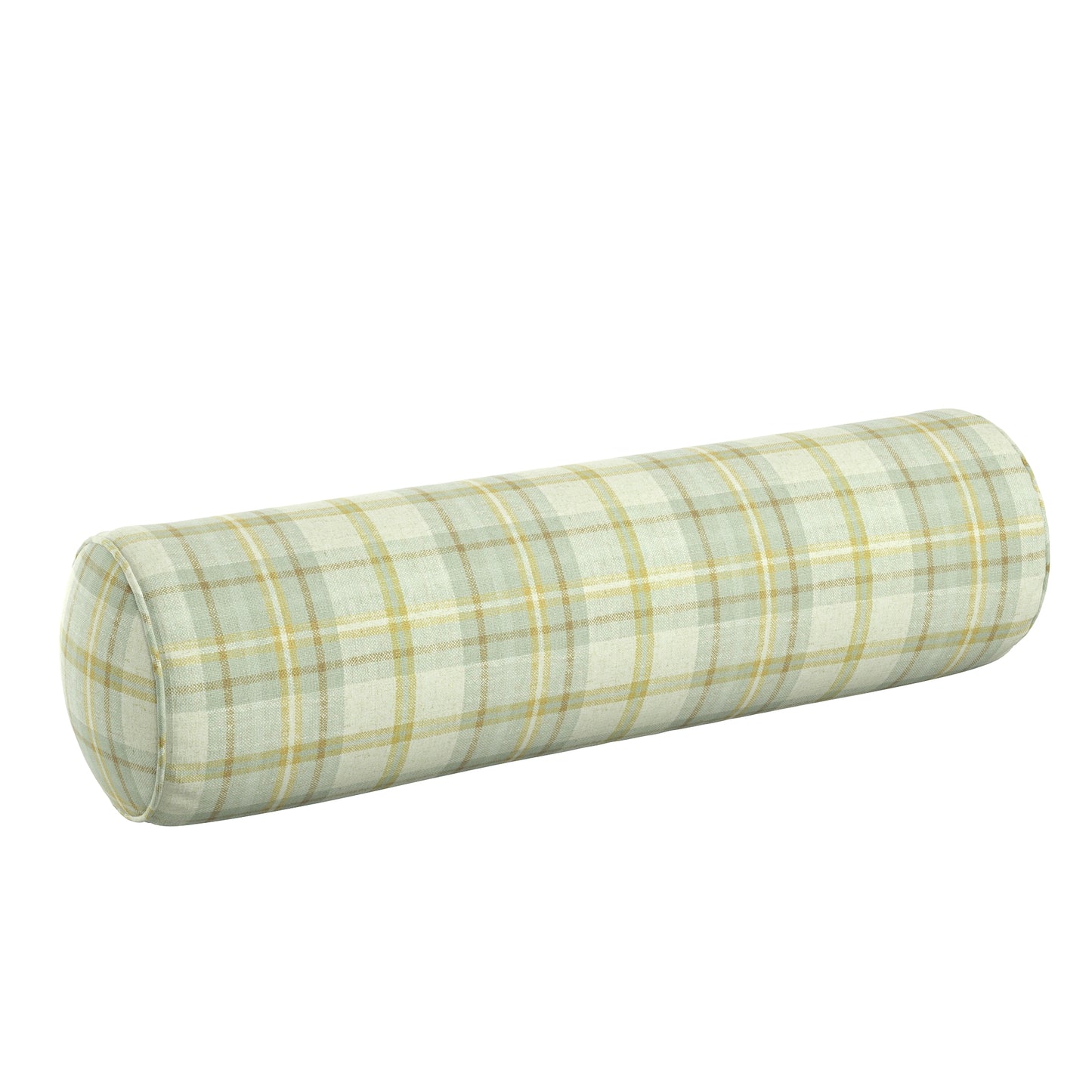 Bolster Pillow in Summer Plaid - Stone