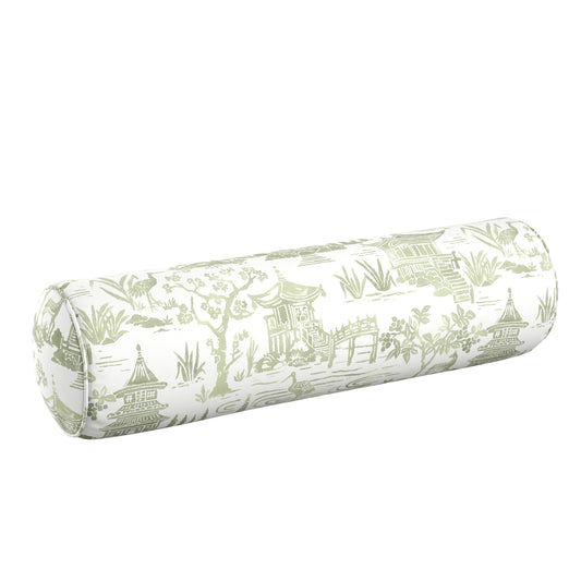 Bolster Pillow in Zen Garden - Jade
