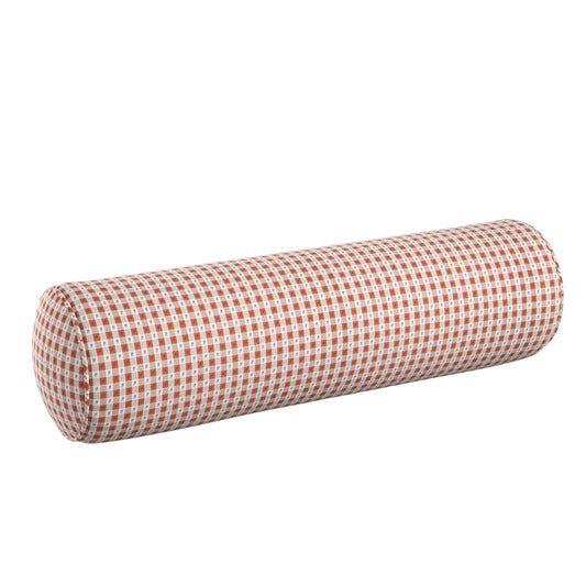 Bolster Pillow in Luxe Gingham - Red