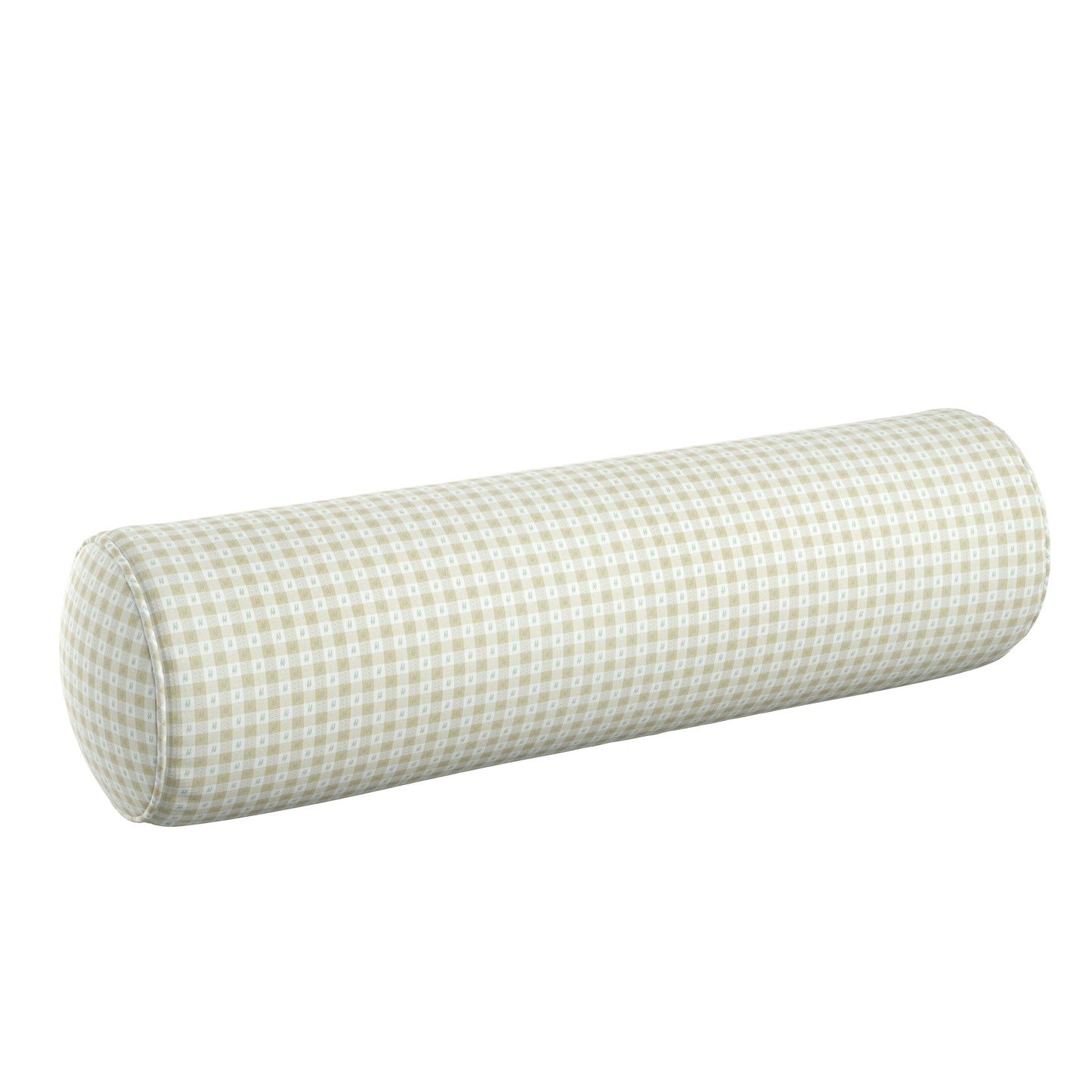 Bolster Pillow in Luxe Gingham - Wheat