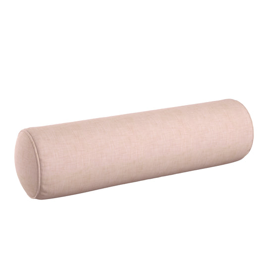 Bolster Pillow in Woven Cotton - Pink