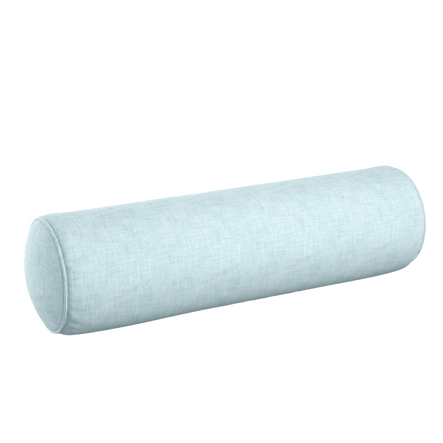 Bolster Pillow in Woven Cotton - Sky Blue