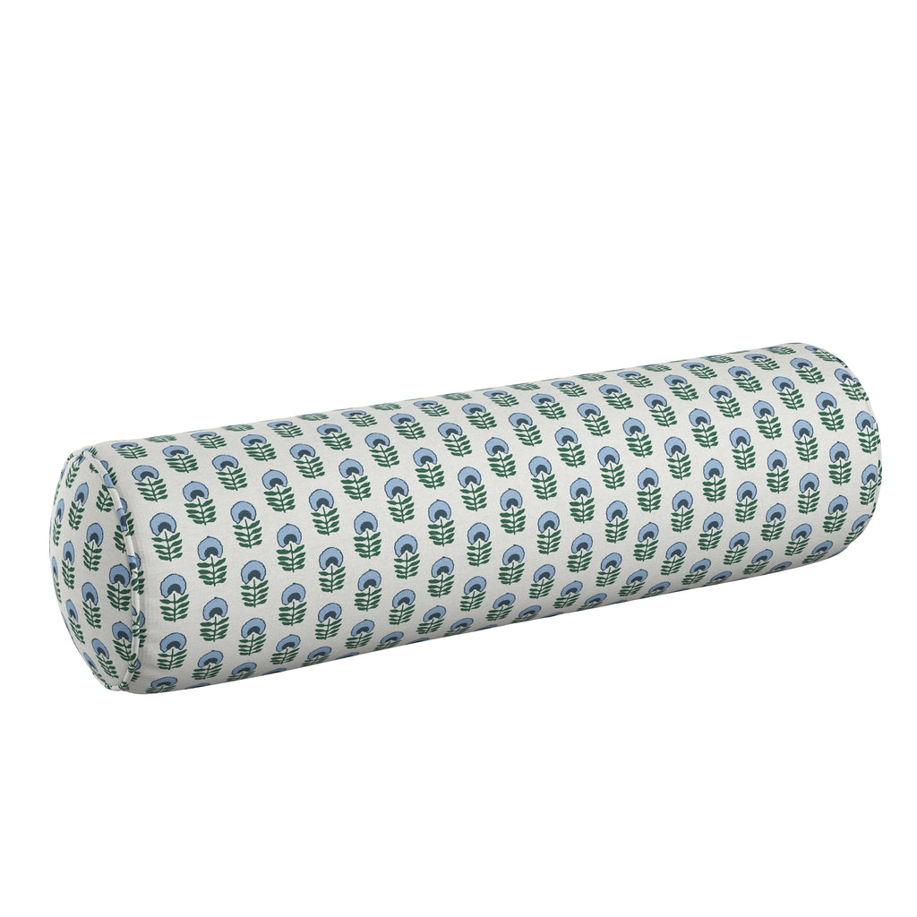 Bolster Pillow in Mini Florals - Forest