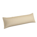Large Lumbar Pillow in Little White Line - Cognac