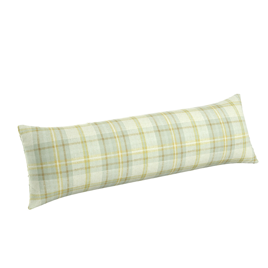 Large Lumbar Pillow in Summer Plaid - Stone