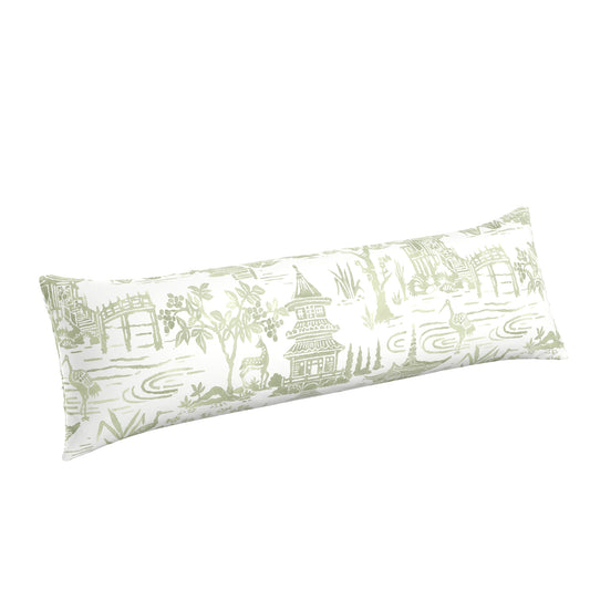 Large Lumbar Pillow in Zen Garden - Jade