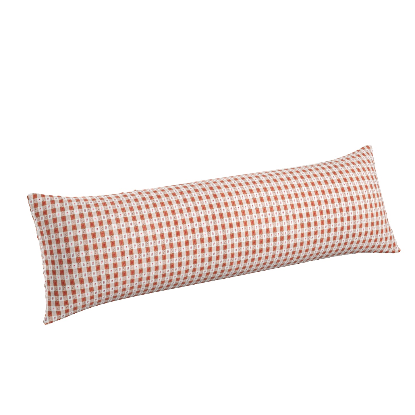 Large Lumbar Pillow in Luxe Gingham - Red