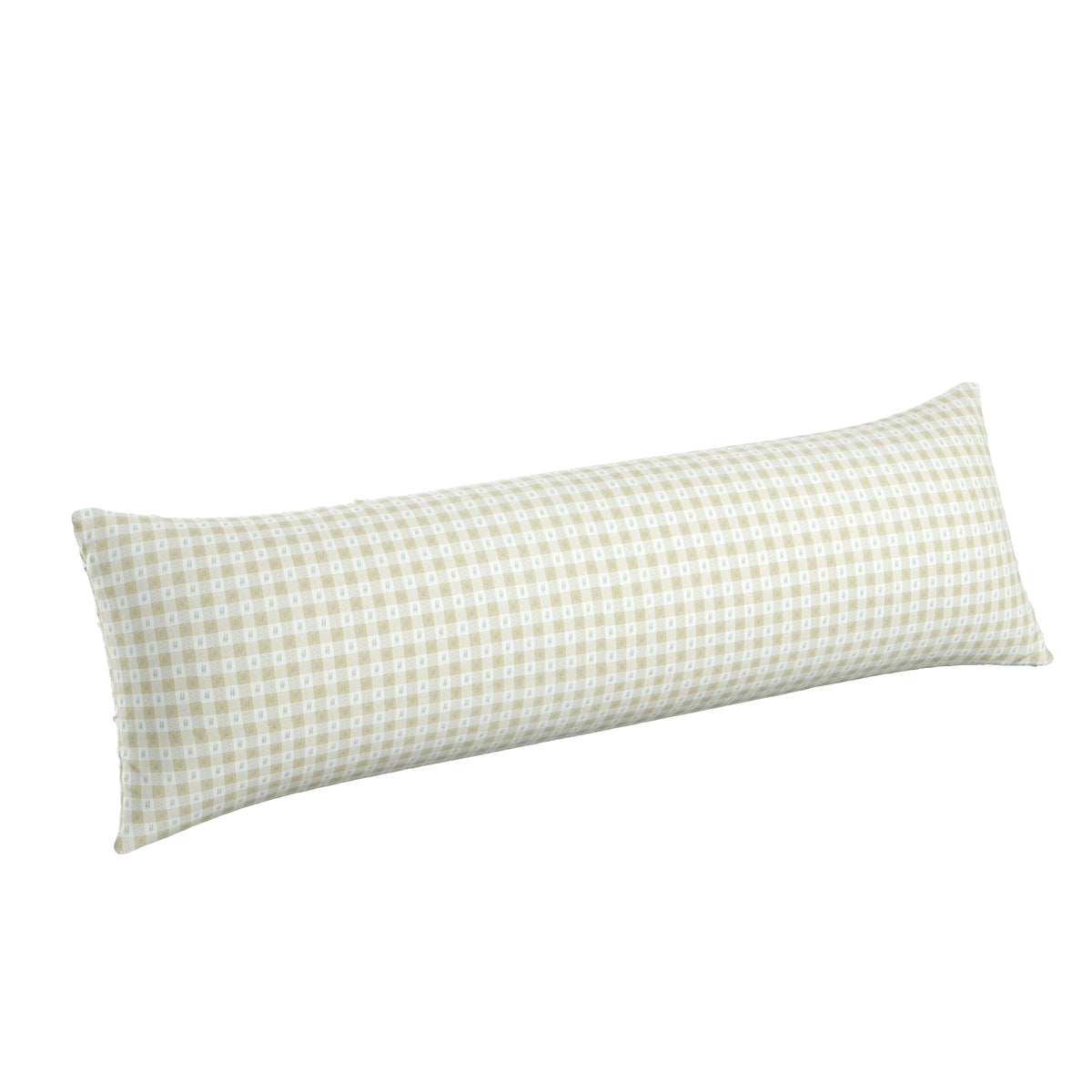 Large Lumbar Pillow in Luxe Gingham - Wheat