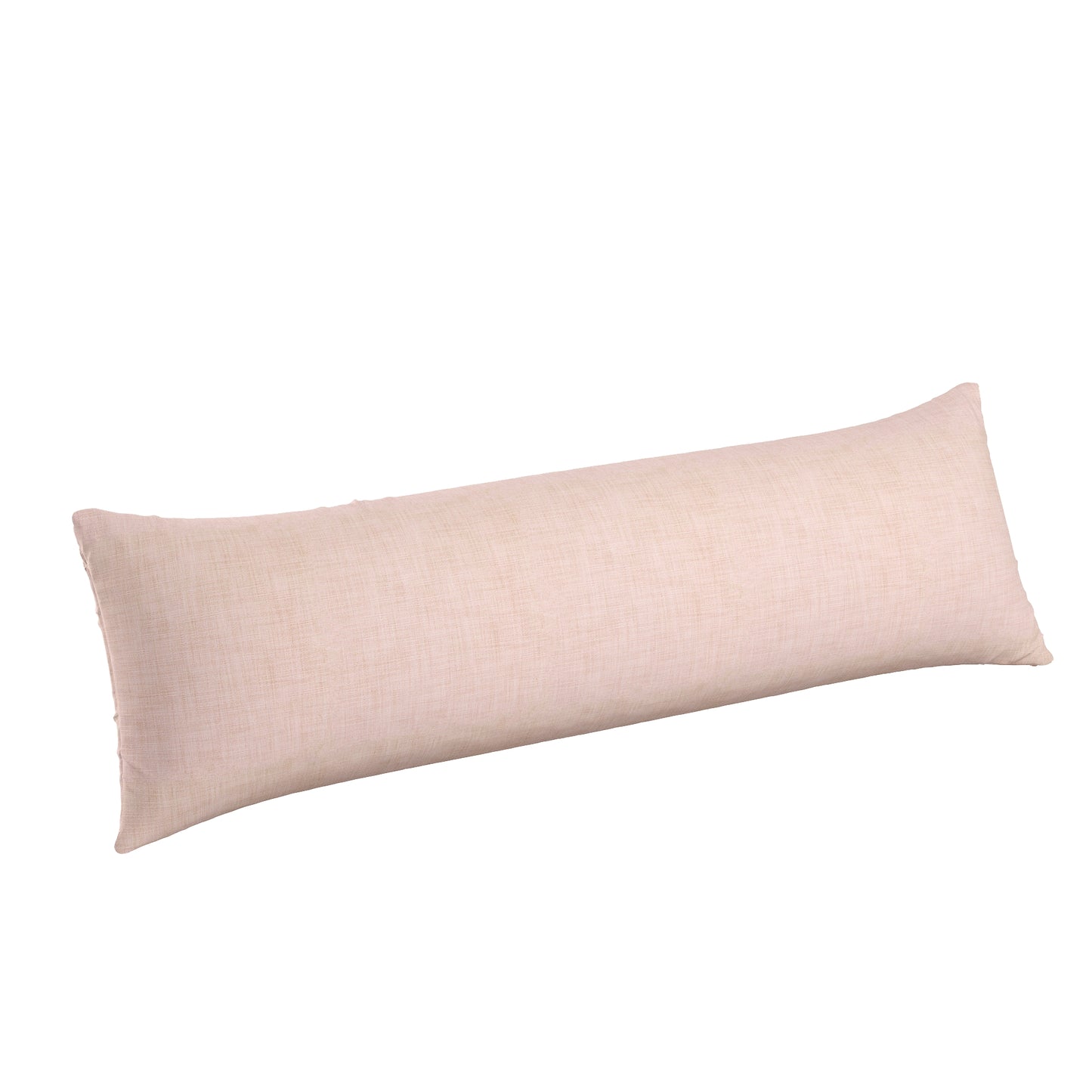 Large Lumbar Pillow in Woven Cotton - Pink