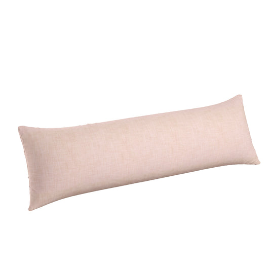 Large Lumbar Pillow in Woven Cotton - Pink