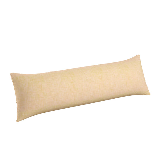 Large Lumbar Pillow in Woven Cotton - Melon