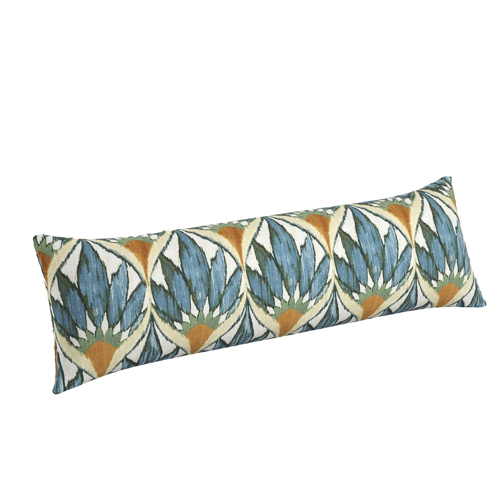 Large Lumbar Pillow in Petal Press - Aquamarine