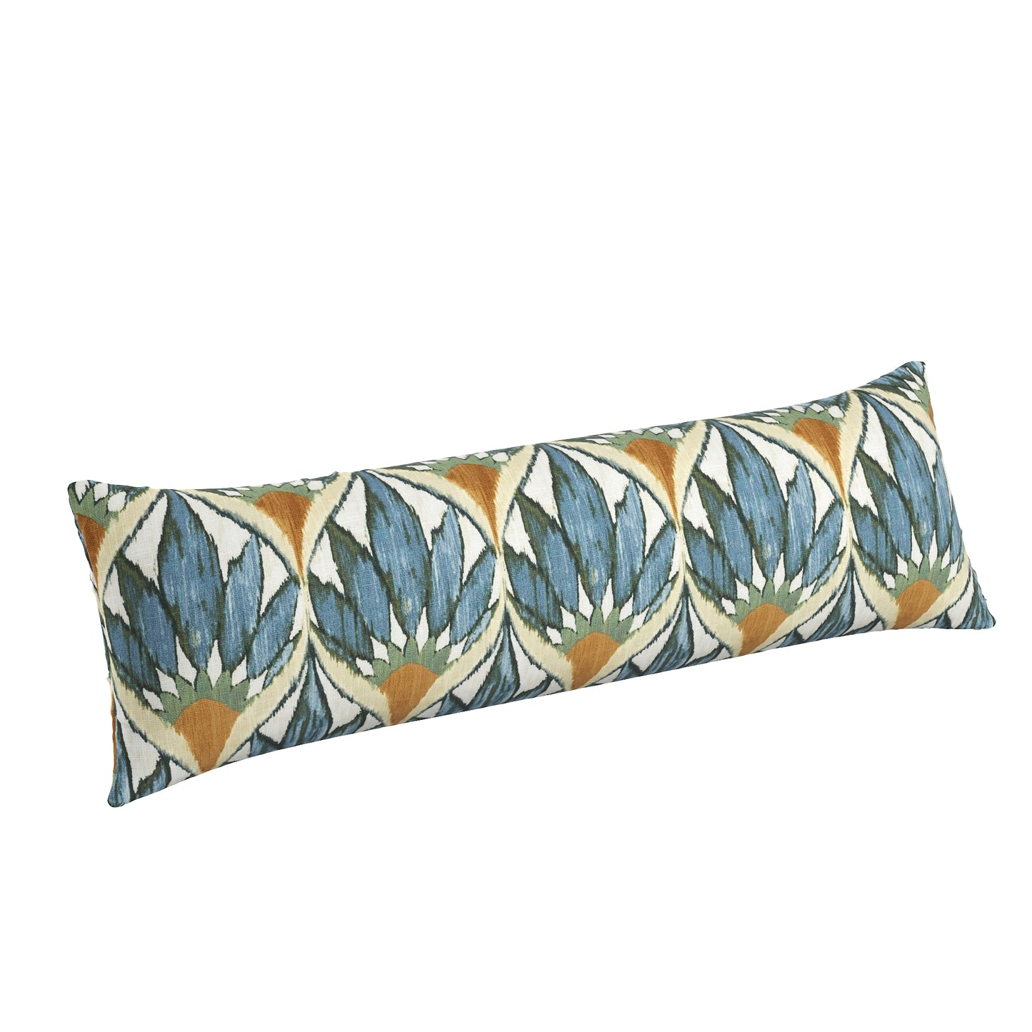 Large Lumbar Pillow in Petal Press - Aquamarine