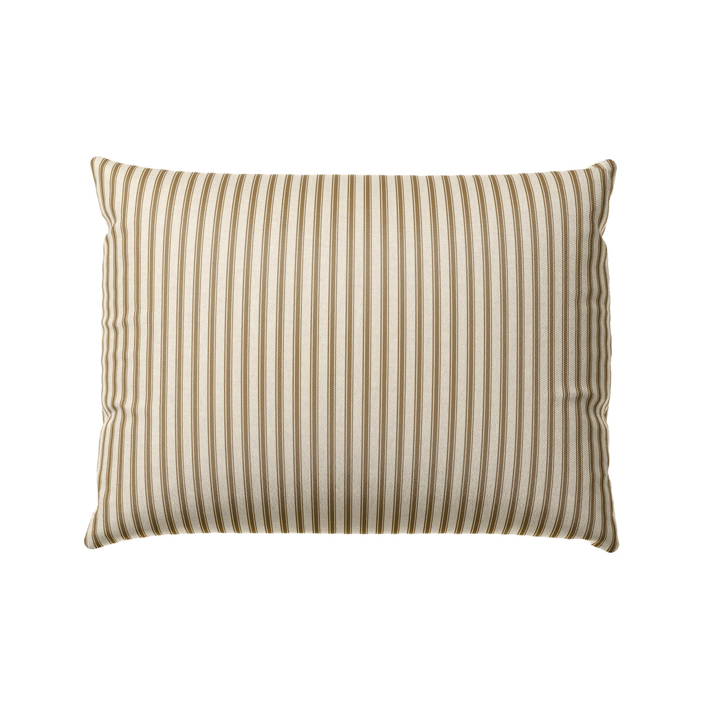Boudoir Pillow in Little White Line - Cognac
