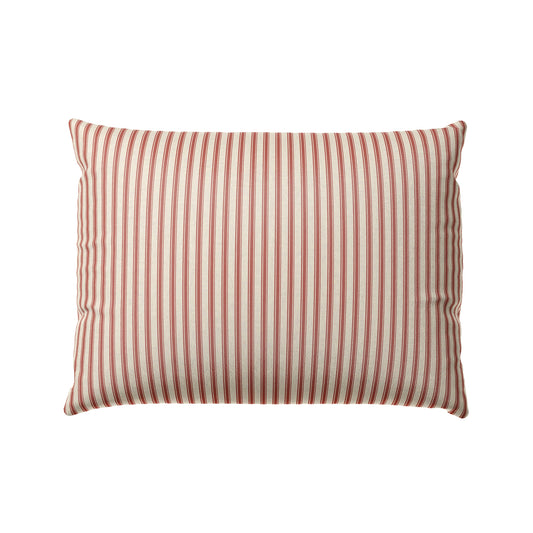 Boudoir Pillow in Little White Line - Red
