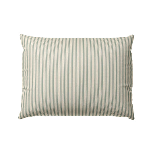 Boudoir Pillow in Little White Line - Seaglass