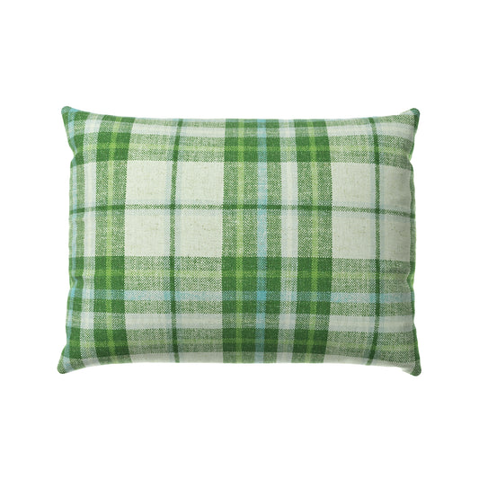 Boudoir Pillow in Summer Plaid - Green Apple
