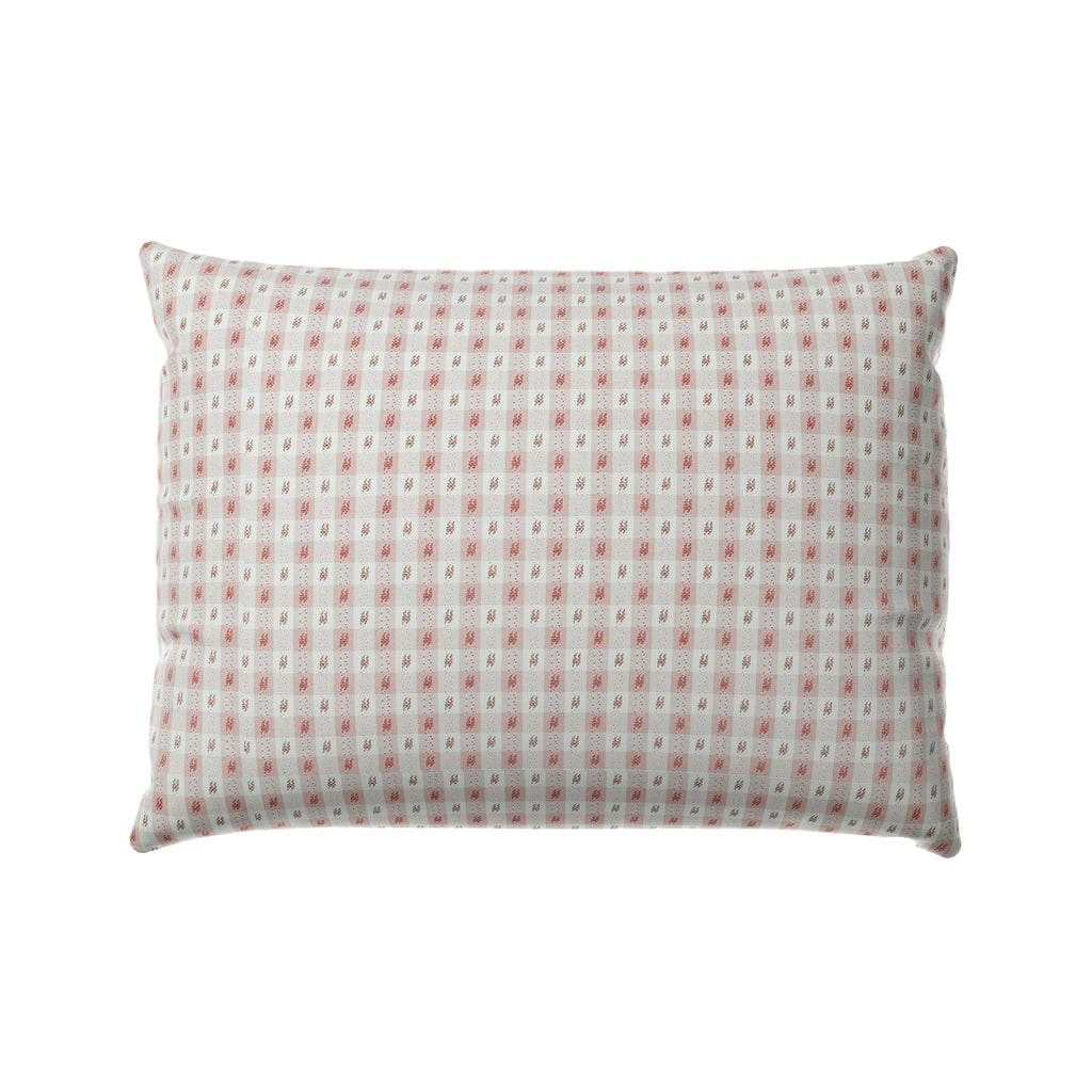 Boudoir Pillow in Luxe Gingham - Blush