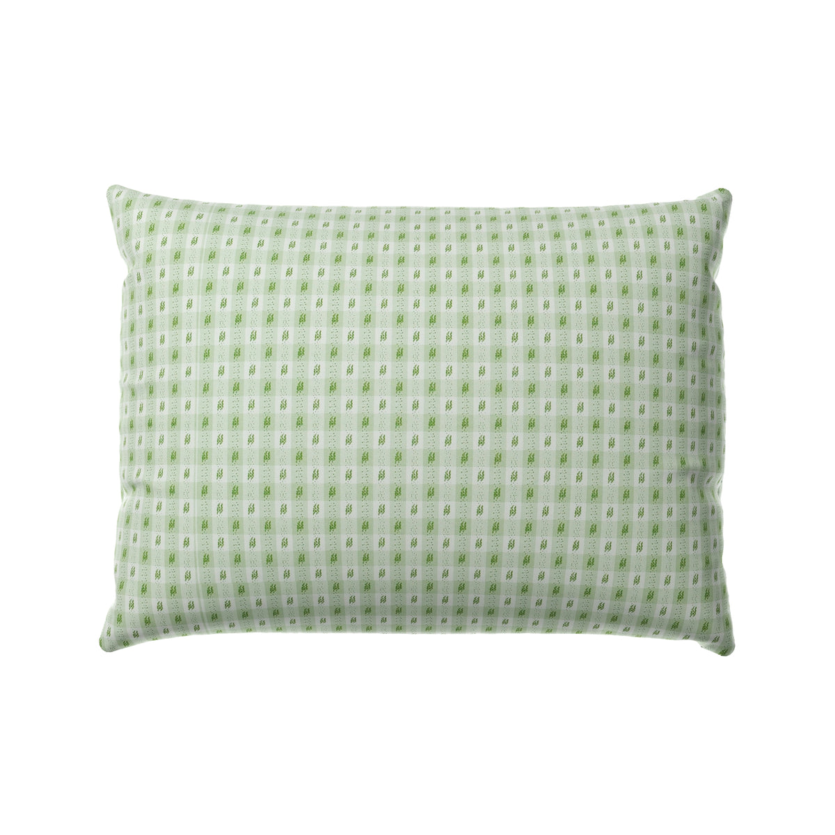 Boudoir Pillow in Luxe Gingham - Celery