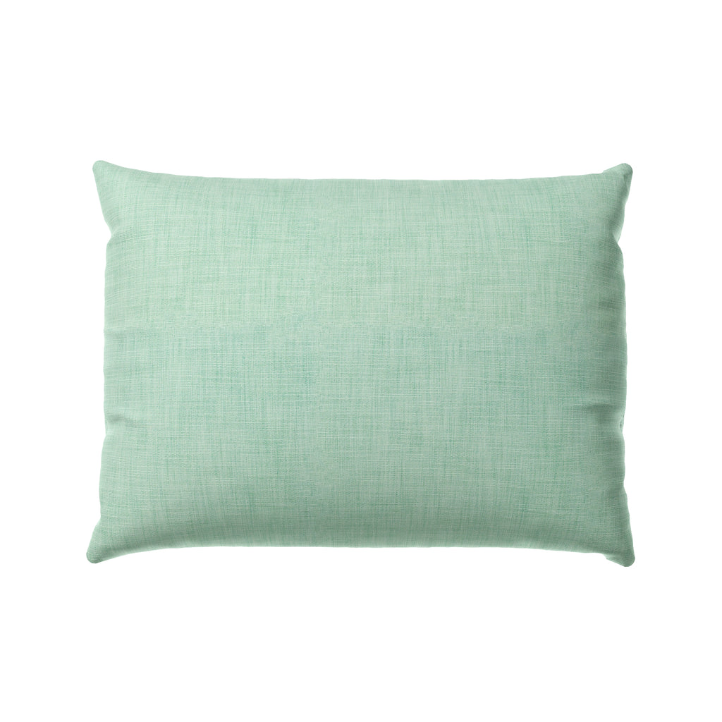 Boudoir Pillow in Woven Cotton - Aqua
