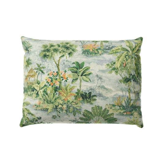 Boudoir Pillow in Tropical Toile - Palm