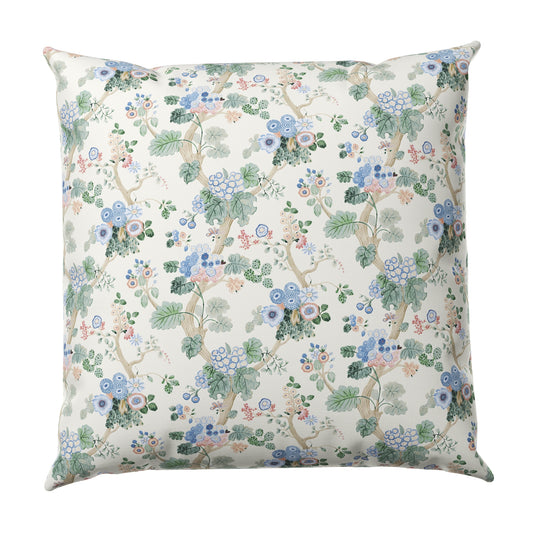 Throw Pillow in Springtime - Cornflower