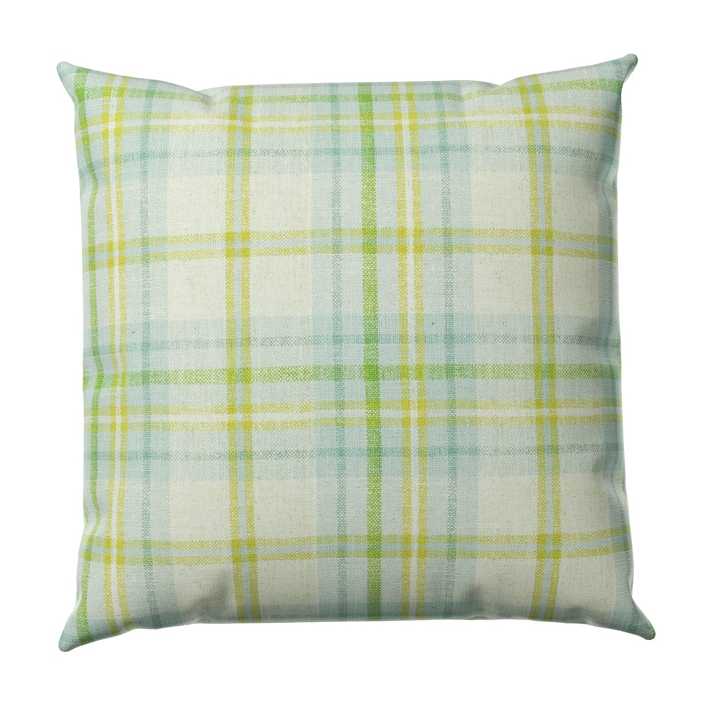 Throw Pillow in Summer Plaid - Seaglass