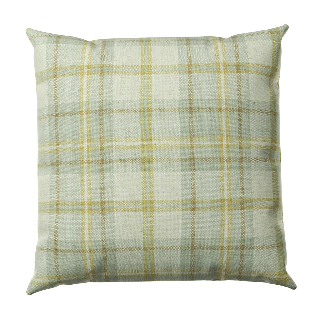 Throw Pillow in Summer Plaid - Stone