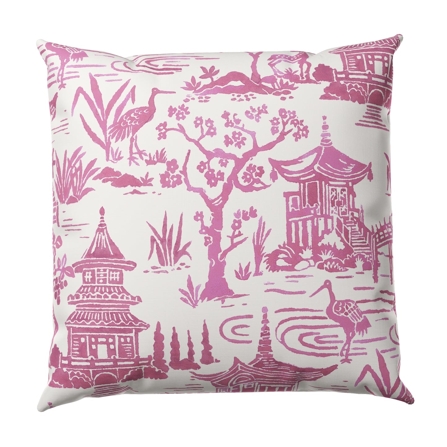 Throw Pillow in Zen Garden - Cherry