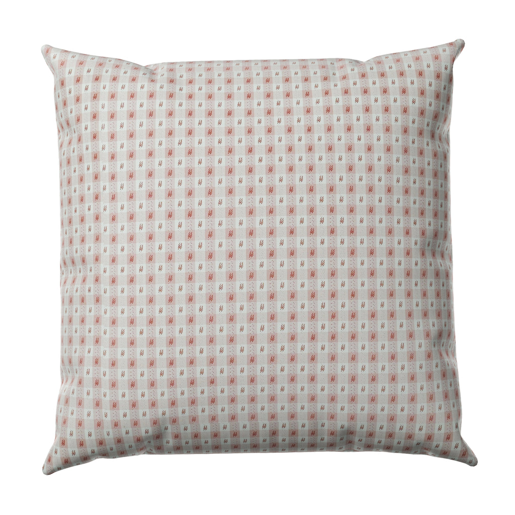Throw Pillow in Luxe Gingham - Blush