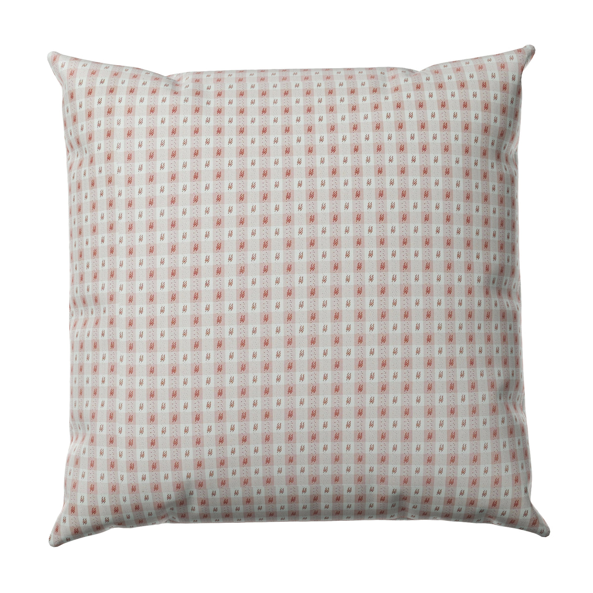 Throw Pillow in Luxe Gingham - Blush