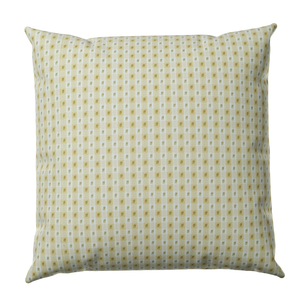 Throw Pillow in Luxe Gingham - Butter