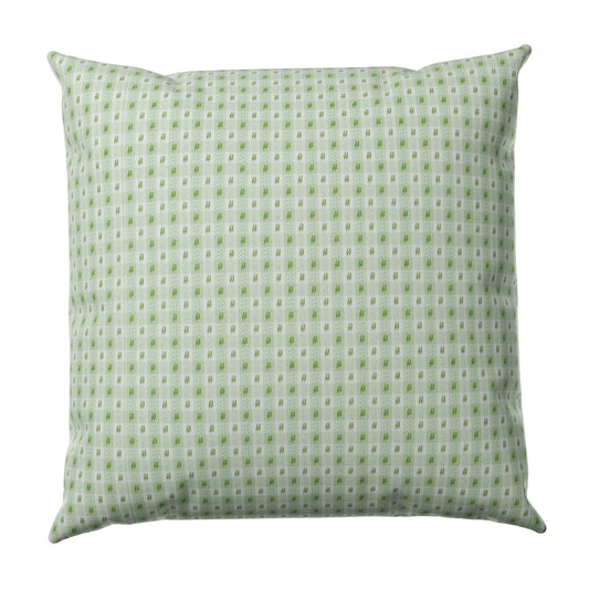 Throw Pillow in Luxe Gingham - Celery