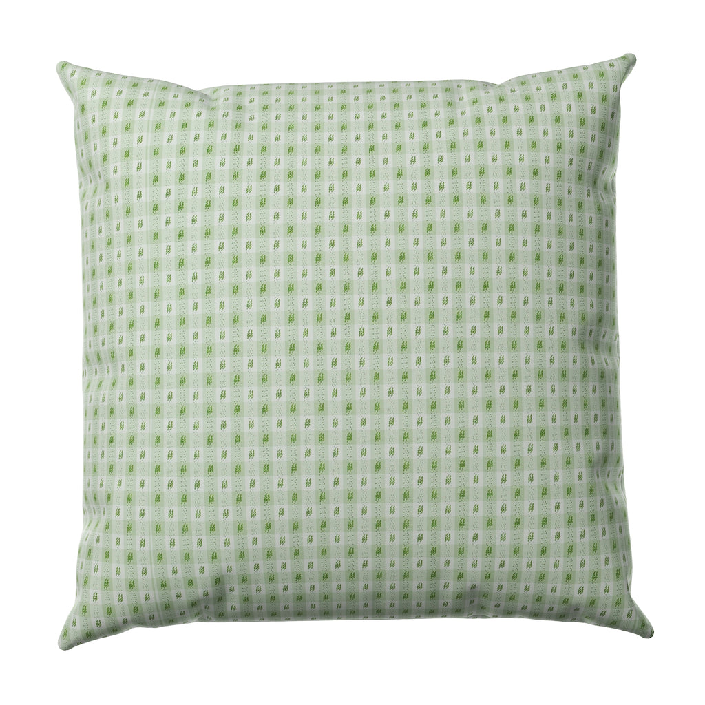 Euro Sham in Luxe Gingham - Celery