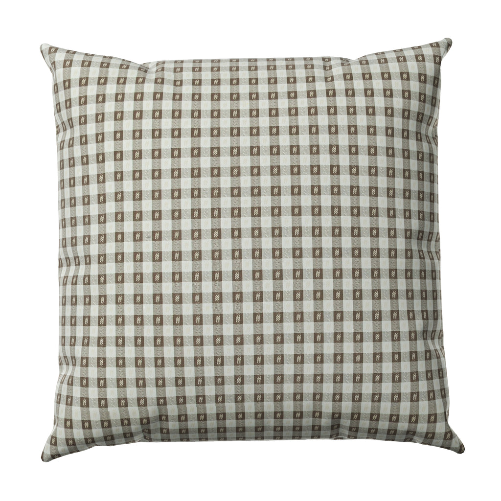 Throw Pillow in Luxe Gingham - Chocolate