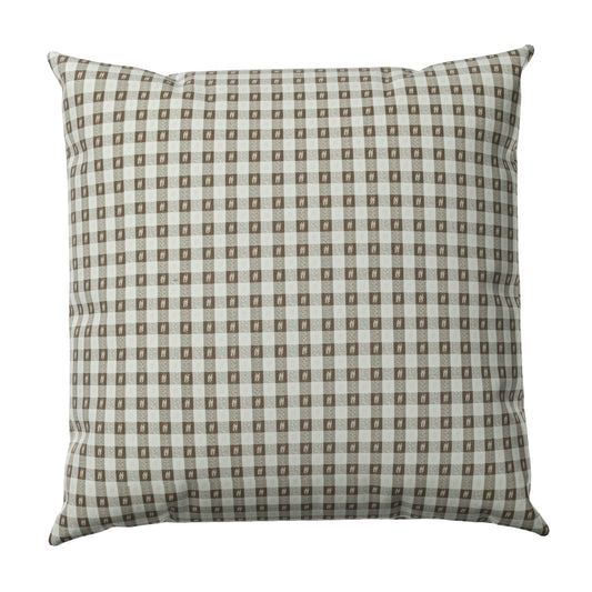 Euro Sham in Luxe Gingham - Chocolate