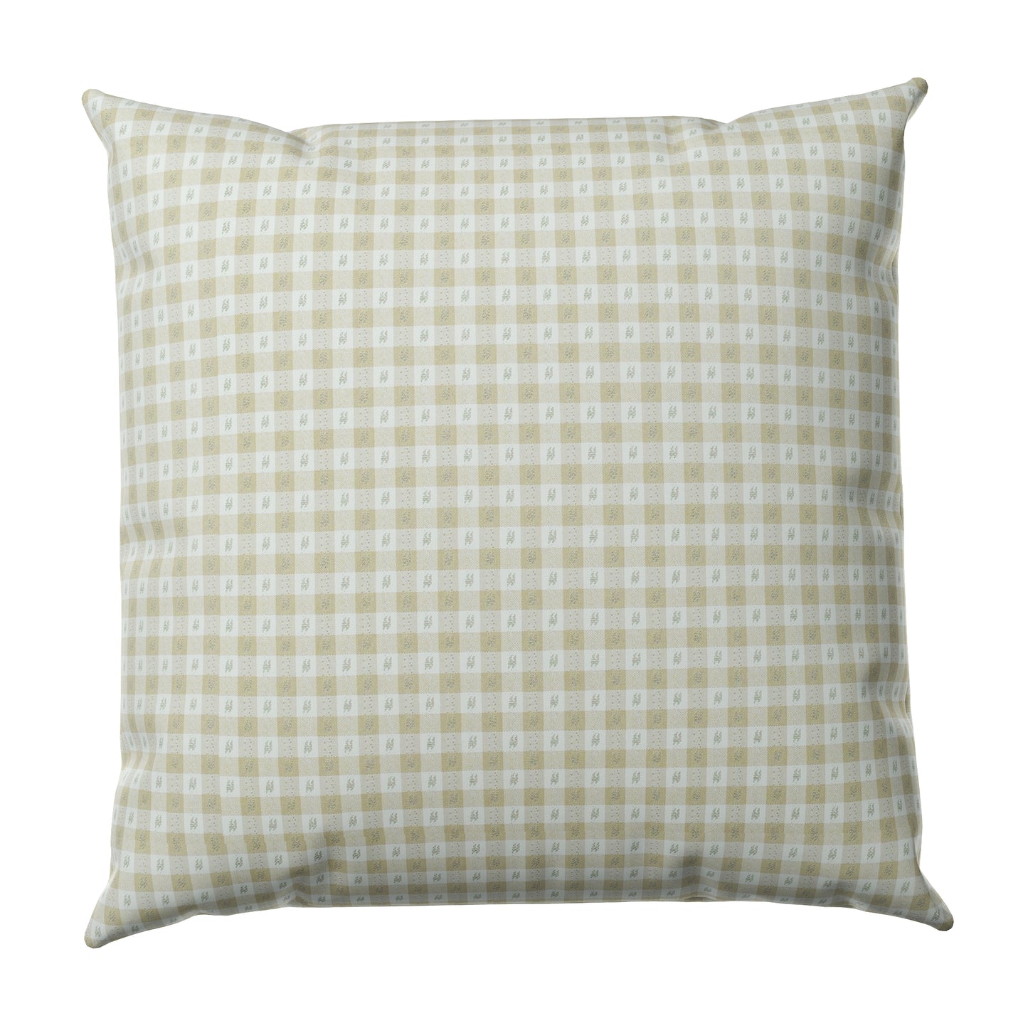 Throw Pillow in Luxe Gingham - Wheat