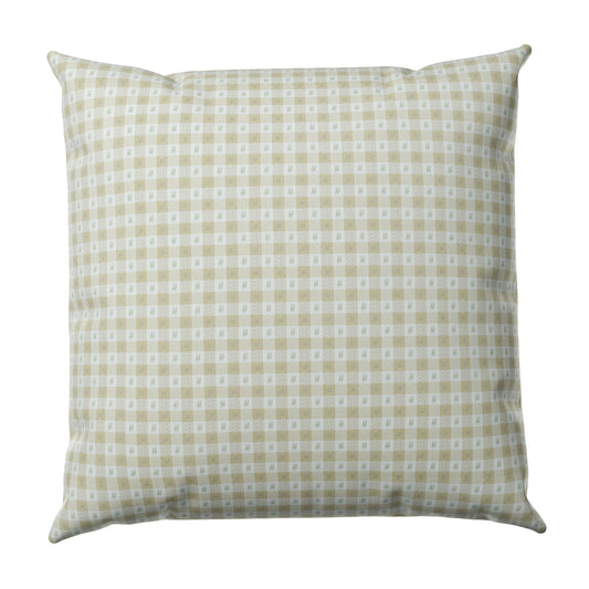 Throw Pillow in Luxe Gingham - Wheat