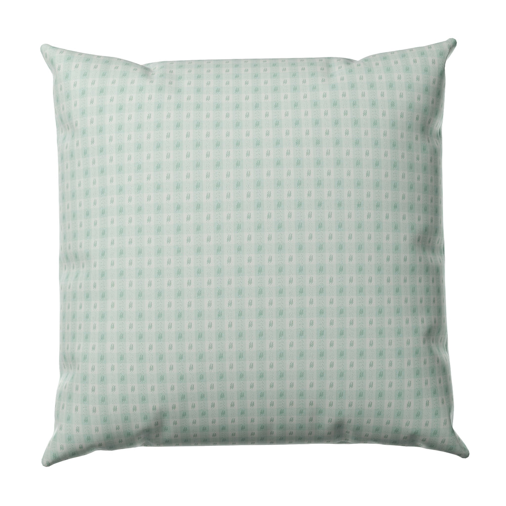 Throw Pillow in Luxe Gingham - Spa