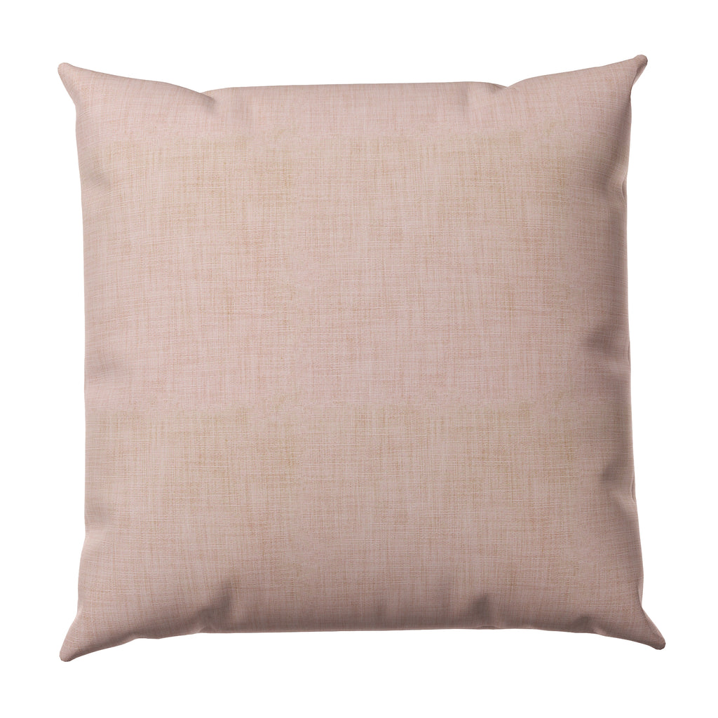 Throw Pillow in Woven Cotton - Pink
