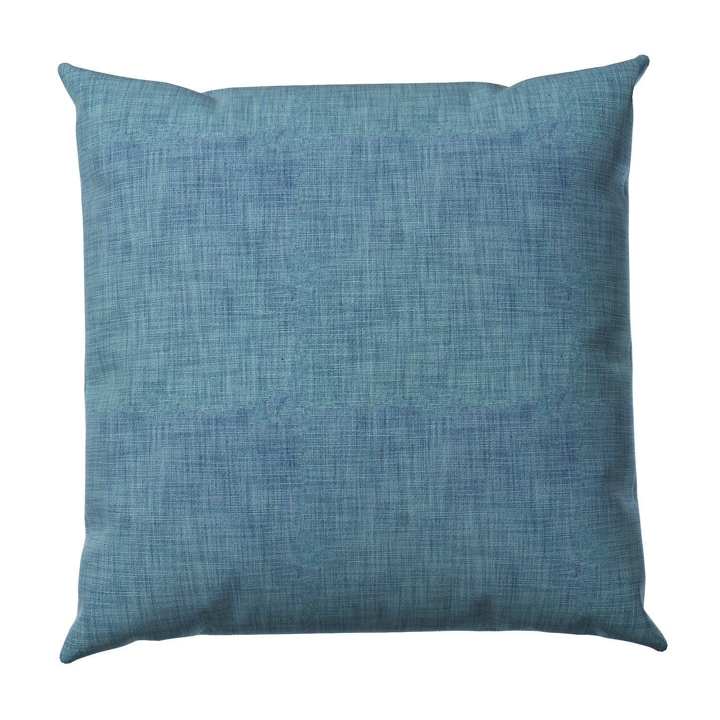 Throw Pillow in Woven Cotton - Deep Blue