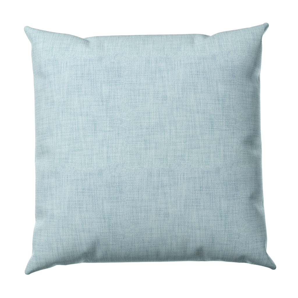 Throw Pillow in Woven Cotton - Sky Blue
