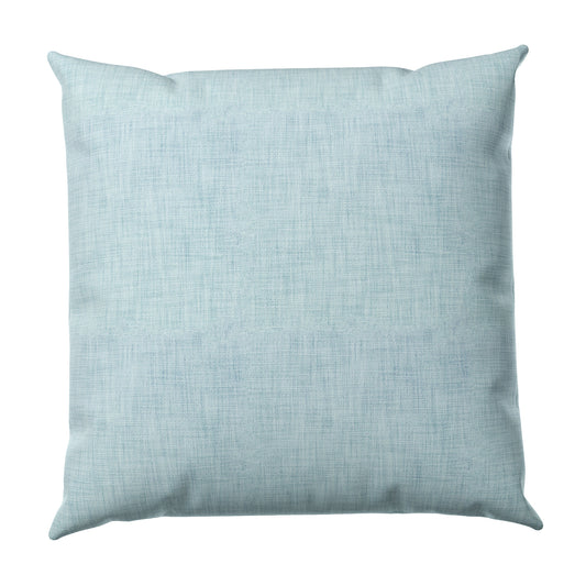 Throw Pillow in Woven Cotton - Sky Blue