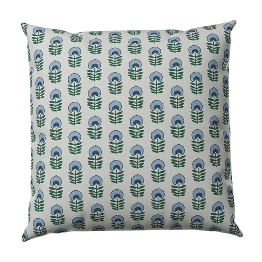 Throw Pillow in Mini Florals - Forest