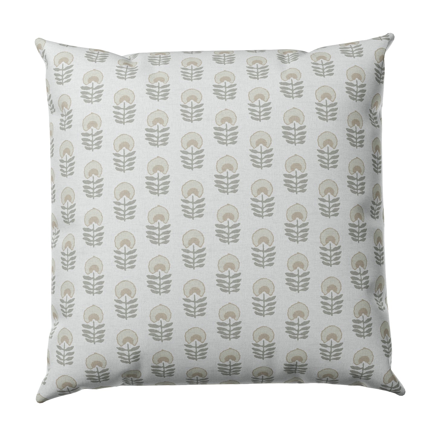 Throw Pillow in Mini Florals - Ivory