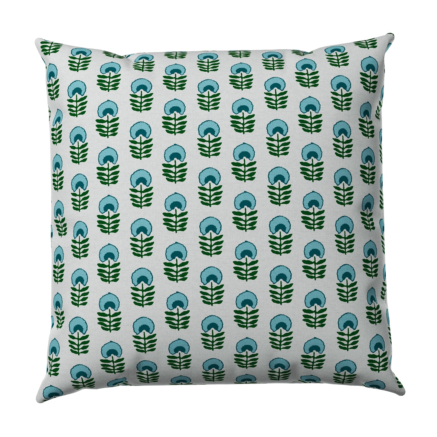 Throw Pillow in Mini Florals - Mountain Teal