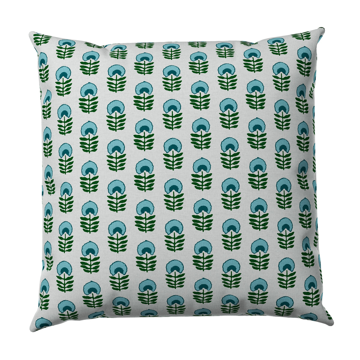 Euro Sham in Mini Florals - Mountain Teal