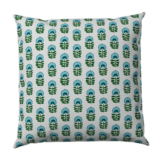 Euro Sham in Mini Florals - Mountain Teal