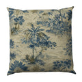 Throw Pillow in Tropical Toile - Lagoon