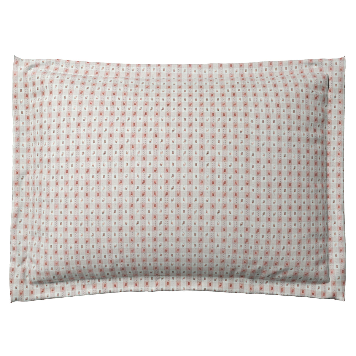 Pillow Sham in Luxe Gingham - Blush